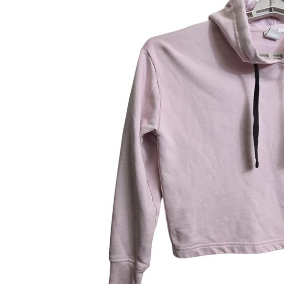 Vans Pink Cropped Hoodie w/ Checker Sleeve – Women’s XS - Picture 4 of 8